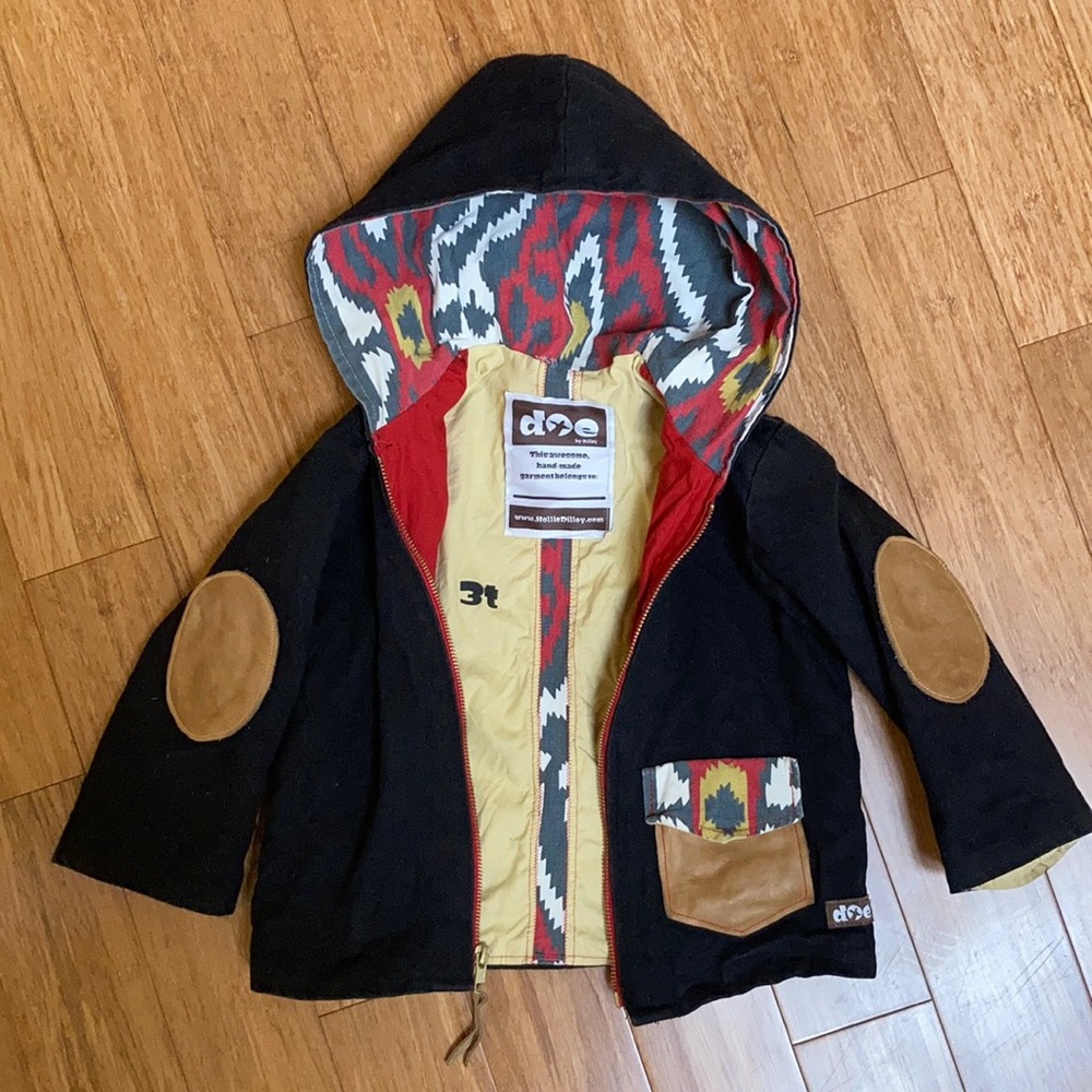 Doe by Dilley denim and leather jacket
